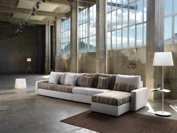 LESLIE - Convertible fabric sofa with removable cover by Domingo Salotti - view 2
